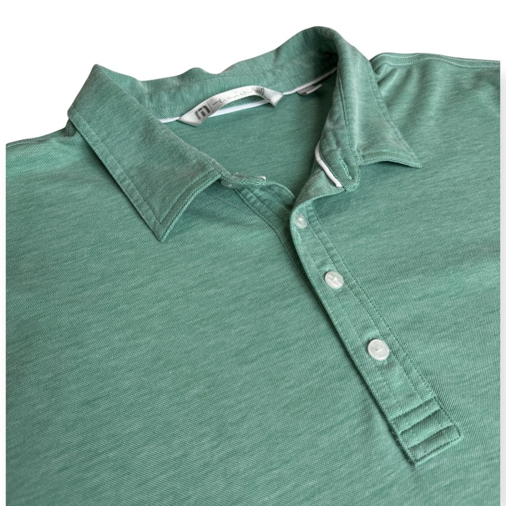 Travis Mathew Golf Polo Shirt Mens XXL Green Pima Cotton Blend Athleisure Sporty